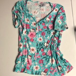 Posh peanut mom lounge hello kitty top only Size small